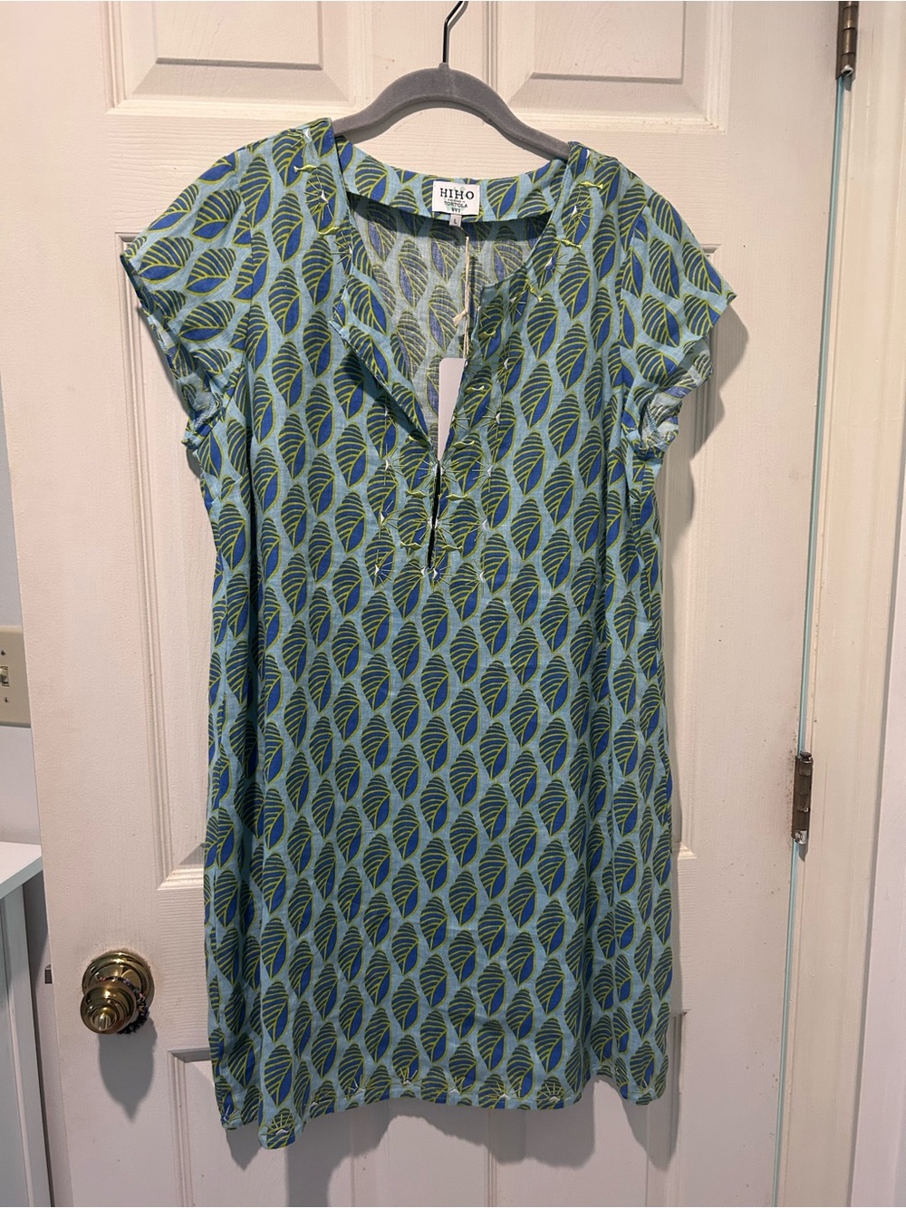 NWT Hiho Rachel Linen Shift Dress LG - Picture 3 of 8
